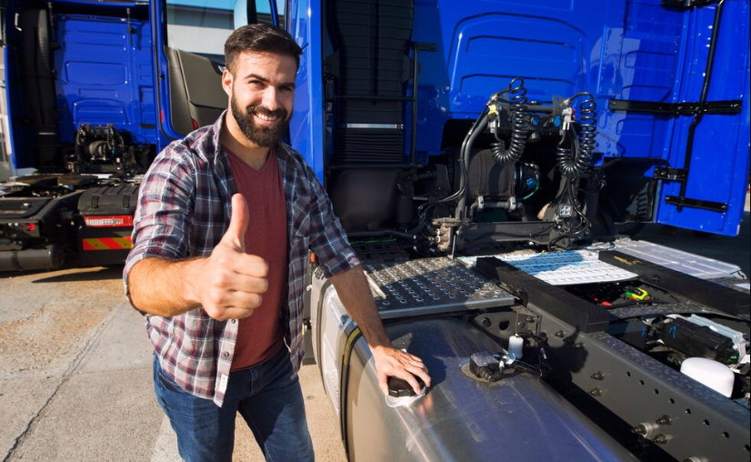 Mechanics giving thumbs up